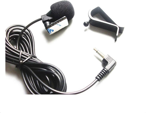 Car Microphone Stereo 3.5mm Jack Assembly Mic, Compatible with Kenwood, Boss, Corehan, Power Acoustik, JVC, Sony,