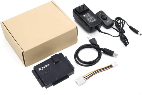 IDE SATA to USB 3.0 Cable Hard Drive Reader for 2.5" 3.5" HDD with 12V 2A Power Adapter