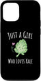 Funny Vegan Vegetarian Kale Designs iPhone 12/12 Pro Just a Girl who loves Kale Case