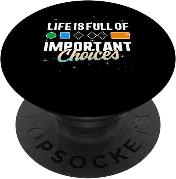 Ski Trail Signs Life Full Choices - Skiing Skier Snowboarding PopSockets Swappable PopGrip