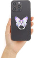 Butterfly Cell Phone Ring Holder, 360° Rotation Finger Grip Stand, Compatible with All Smartphones (Lilac)