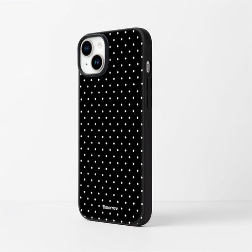 Mouzor 14 15 Cute Polka Dot Phone Case for iPhone Plus, Girly iPhone Plus Aesthetic Design Matte Finish Soft Touch TPU