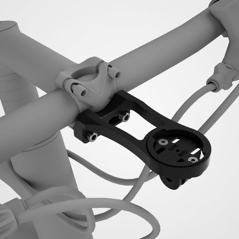 Out Front Mount for Garmin Bike Computer, Road Mountain Cycling GPS Combo Extended (Fixed Version/Black)