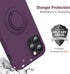 MOCCA iPhone 12 Pro Max Case 6.7 inch, Grape | Anti-Scratch Shockproof Protective Case with Ring Kickstand