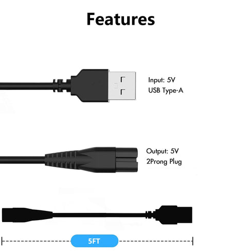 for SoftKare Groin Hair Trimmer Charger USB Charging Cable Compatible with SoftKare Groin Hair Trimmer Charger Cord