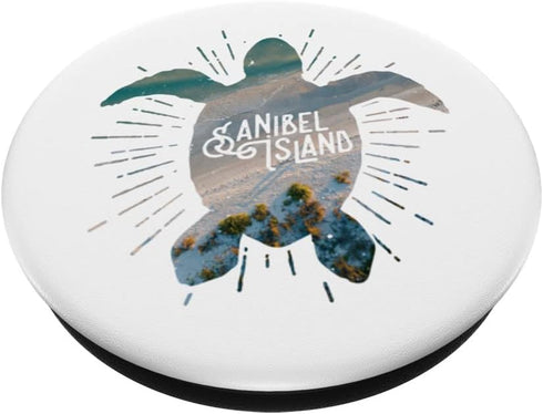 Sanibel Island PopSockets Swappable Grip with Sea Turtle Ocean Beach Design