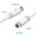 Coaxial Cable 3 Feet, RG6 2 Pack White 75 Ohm Quad Shield TV Antenna Cables with F-Male Connectors