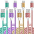 USB C Charger Cable, 4-Pack (3/3/6/6ft) Nylon Braided USB to USB C Cable Compatible with iPhone 15/15 Pro/15 Plus
