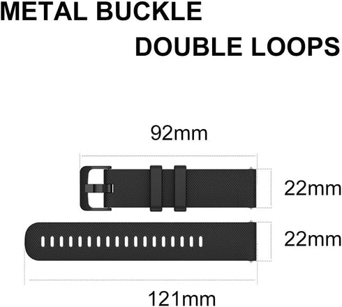 Yeejok 22mm Bands Compatible for Amazfit GTR 4, GTR 3/3 Pro, Silicone & Leather Replacement Straps for Men Women