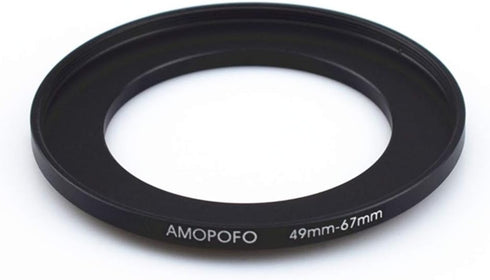 49mm to 67mm Step-Up Ring Filter Adapter, Compatible with All Brands 49mm Lens and 67mm UV, ND, CPL