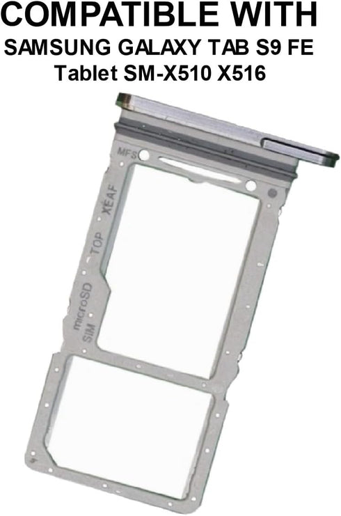PHONSUN X510 X516 S9 SM-X510 X516 Replacement Sim Card Tray SD Card Slot Holder for Samsung Tab FE Tablet Gray