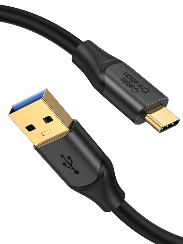 CableCreation [2-Pack Short USB to USB C Cable 1.6FT, USB C Data Transfer Cable 3.2 Gen2 10Gbps USB A to C Data Cable,