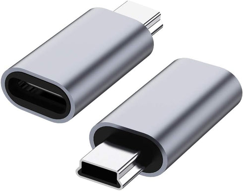 JXMOX USB C to Mini USB 2.0 Adapter, (2-Pack)Type C Female to Mini