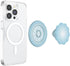 PopSockets Round Phone Grip Compatible with MagSafe, Adapter Ring for MagSafe Included - Blue Sigh, Wireless Charging