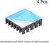 uxcell 6x20x20mm Black Aluminum Heatsink, Thermal Adhesive Pad Cooler for 3D Printers, 4Pcs
