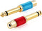 Tisino RCA to 1/4 Adapter, Gold Plated Pure Copper RCA Female to Quarter Inch Jack, 2 Pack