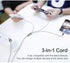 3 in 1 Fast Charger Cable 3A, Multi USB Connector for Phone 12, 11 Pro, Samsung Galaxy, 4FT/2Pack (Charging Only)