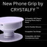 Grips Crystal Phone Grip & Stand, Expandable Collapsible Holder for Smartphones/Tablets - Green Druzy Natural Gemstone
