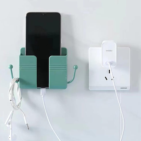 4Pcs Wall Mount Phone Holder, Adhesive Wall Phone Mount Charging Stand and Remote Control Stand for Home and Office