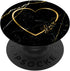 PopSockets PopGrip Love Heart Gold Black Marble-Look Cute for Girls and Women