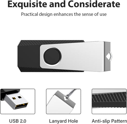 Aiibe 128GB 2 Pack 128GB 2.0 (128G, 2 Flash Drive USB Flash Drive Thumb Drive Zip Drive USB Memory Stick USB Drive