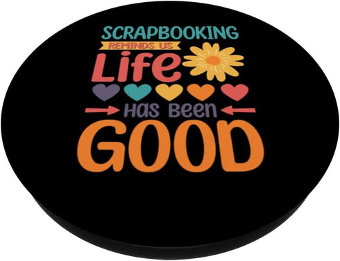 Retro Scrapbooking Funny Paper Scrapbook PopSockets Standard PopGrip for Women and Kids