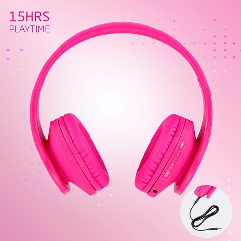 PowerLocus Kids Headphones, Bluetooth Wireless Over-Ear Headphones with Microphone, Safe 85DB Volume Limited