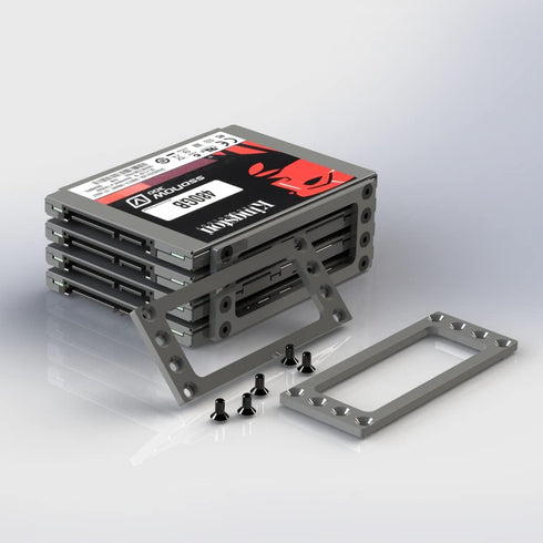 MerainMe 2.5 inch 4-Bay PC SSD HDD Cages Bracket Solid State Drive Frame Multi Layer Box Stacking External HD Cabinet
