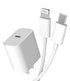 zoyuzan 20W Power Charging Adapter Quick Box Fast PD Wall USB C Charger Block with 5ft Lightning Cable for iPhone 11 12