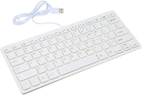 USB Mini Keyboard with Chocolate Buttons Stylish Portable Ultra Slim for Mac PC