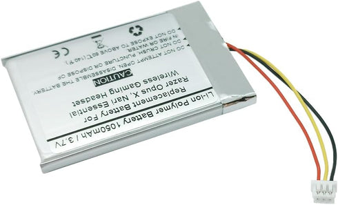 1050mAh 3.7V Replacement Battery for Razer Opus X, Nari Essential Wireless Gaming Headset, 1ICP5/34/50 1S1P