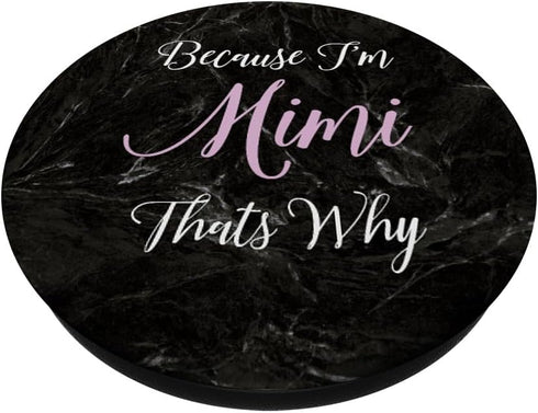 Mimi Name Initial Women Girl Cute Pink Black PopSockets Standard PopGrip