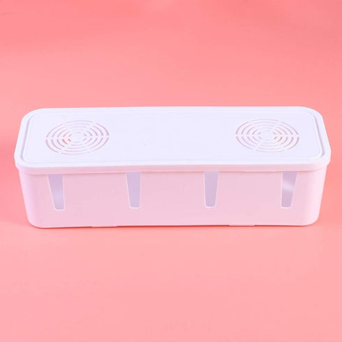 Gatuida 2 Pcs Cord Management Box, Desktop Organizer for Power Strips, Hider Box for Desk, TV, and Computer
