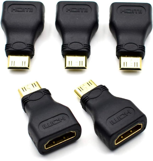 Bei Qian 5 Pack Gold Plated Mini HDMIi Male to HDMI Female High Speed