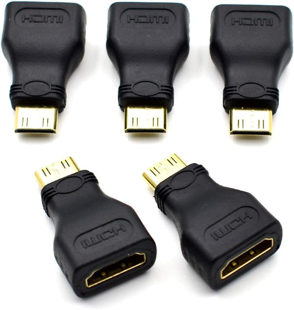 Bei Qian 5 Pack Gold Plated Mini HDMIi Male to HDMI Female High Speed
