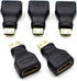 Bei Qian 5 Pack Gold Plated Mini HDMIi Male to HDMI Female High Speed