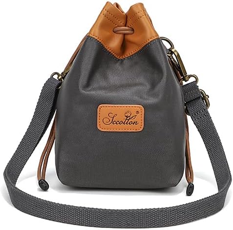 peacechaos Canvas Small Waterproof Camera Bag Lens Case for SLR DSLR, Compatible with