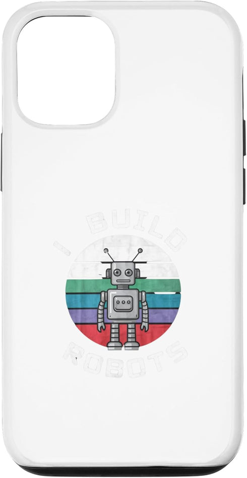 iPhone 14 Pro I Build Robots Retro Vintage Robotics Engineer T-Shirt Case