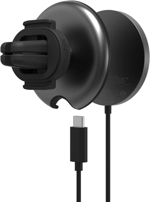 mophie Snap+ Wireless Vent Mount Universal Charger, 15W Charging for iPhone 12 Models & Qi-Enabled Devices