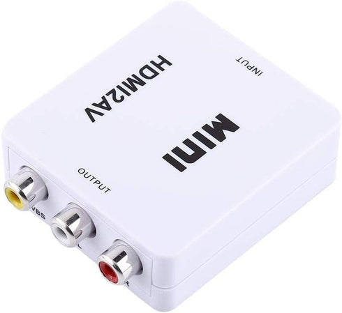 Yosoo Health Gear Digital HDMI2AV Converter, AV Adapter, Composite Video Audio CVBS Converter 720p/1080p (White)