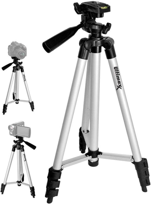 Ultimaxx Lightweight Portable Camera Tripod Stand with Carrying Bag for Sony, Nikon, Canon, Olympus, 50"