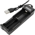 YOWPEY Adjustable Battery Charger with USB Smart Universal 1-Bay Charger Universal Lithium 18650