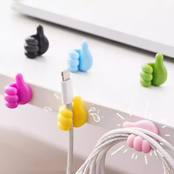 EDOTFISH Creative Cable Clips, Adhesive Cord Holder - 10 Packs, Under Desk Cable