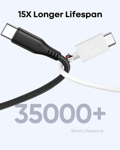 Long USB C Cable, 20FT Premium Nylon Braided USB A to USB C Fast Charging Cord for Macbook/PS5