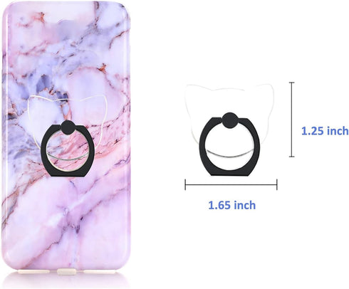 Transparent Cat Cell Phone Ring Holder, 360 Rotation Clear Finger Ring Grip Stand for Phones and Pads