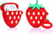 Airpods Silicone Case, Funny Cute Cover for Apple Airpods 1&2, 3D Strawberry Design, Best Gift