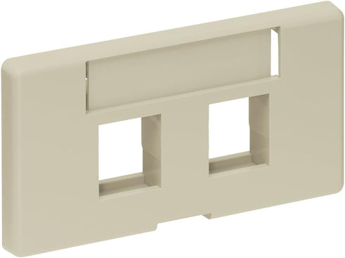Leviton 49910-SI2 Ivory 2-Port QuickPort Modular Furniture Faceplate