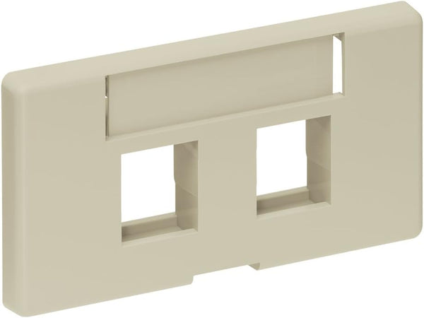 Leviton 49910-SI2 Ivory 2-Port QuickPort Modular Furniture Faceplate