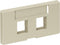 Leviton 49910-SI2 Ivory 2-Port QuickPort Modular Furniture Faceplate