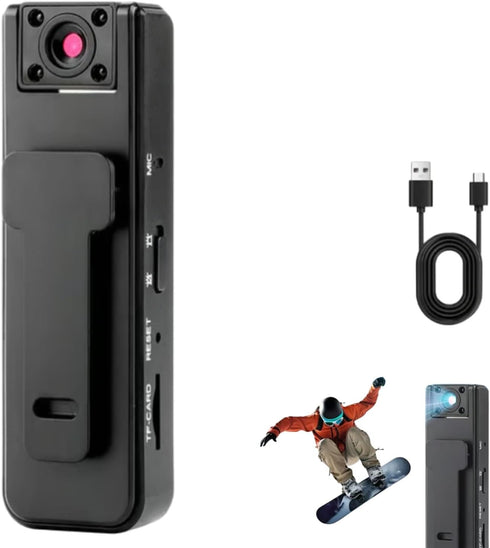 Generic Ultra HD 2-in-1 Sports Video & Audio Recorder, Portable Clip-On Video Recorder,